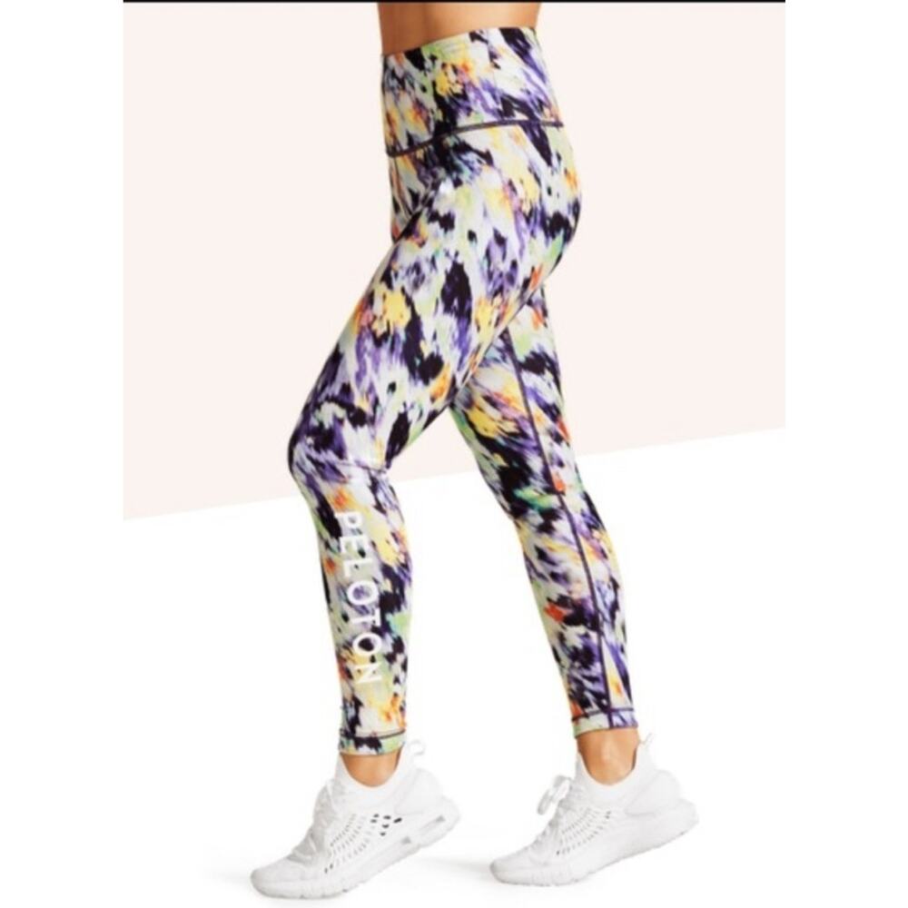 Peloton x WITH Composite Color Fun Pattern Race Legging Size Small